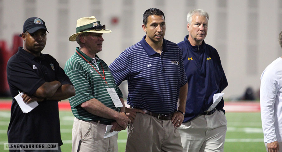 Coaches from Ohio and Toledo at Ohio State's camp.