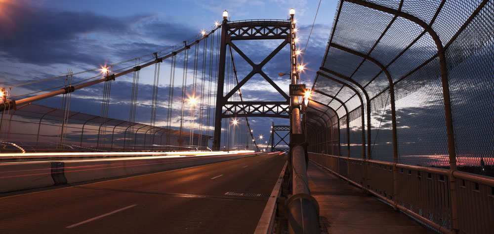 One of many bridges in Toledo, Ohio.