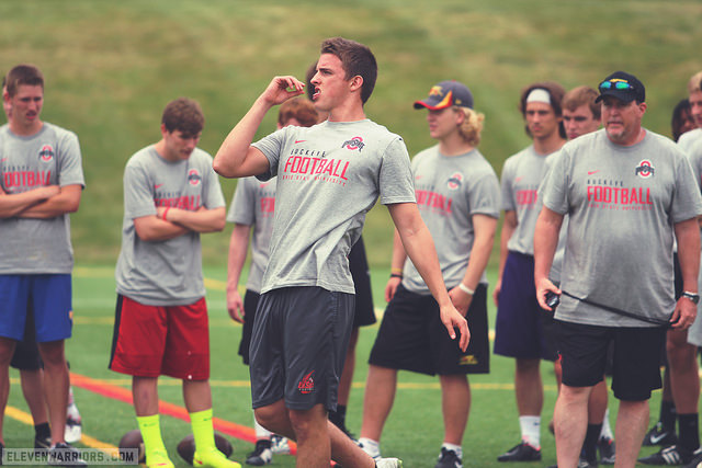 Drue Chrisman at an Ohio State camp last summer.