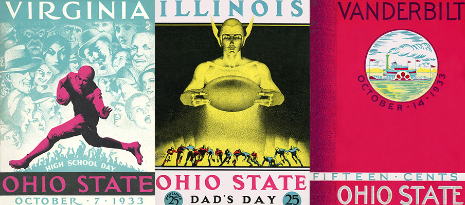 Programs from Ohio State football games in 1933