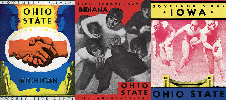 Ohio State football game programs from 1934