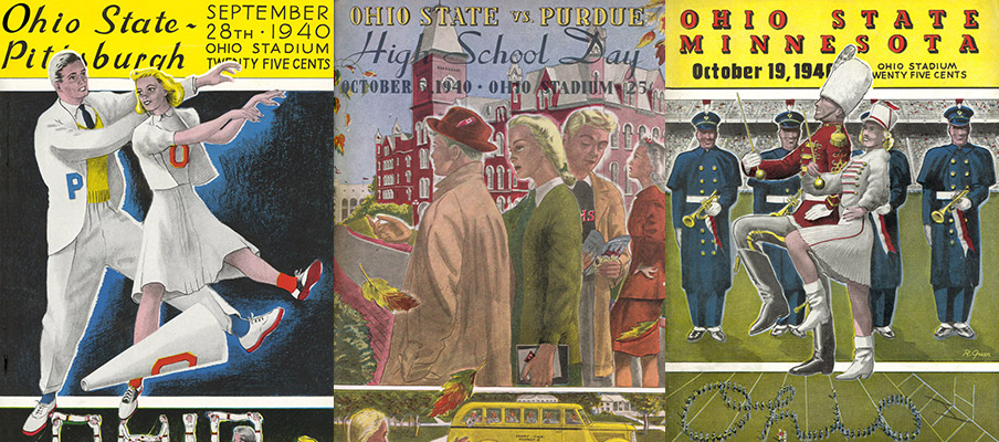 Football programs from Ohio State's 1940 season.