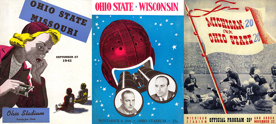 Football programs from Ohio State's 1941 season.