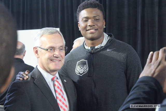 Jim Tressel and Dwayne Haskins, 2016