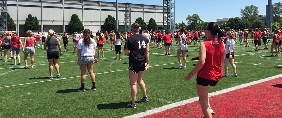 Participants at the 2016 Ohio State Football Women's Clinic