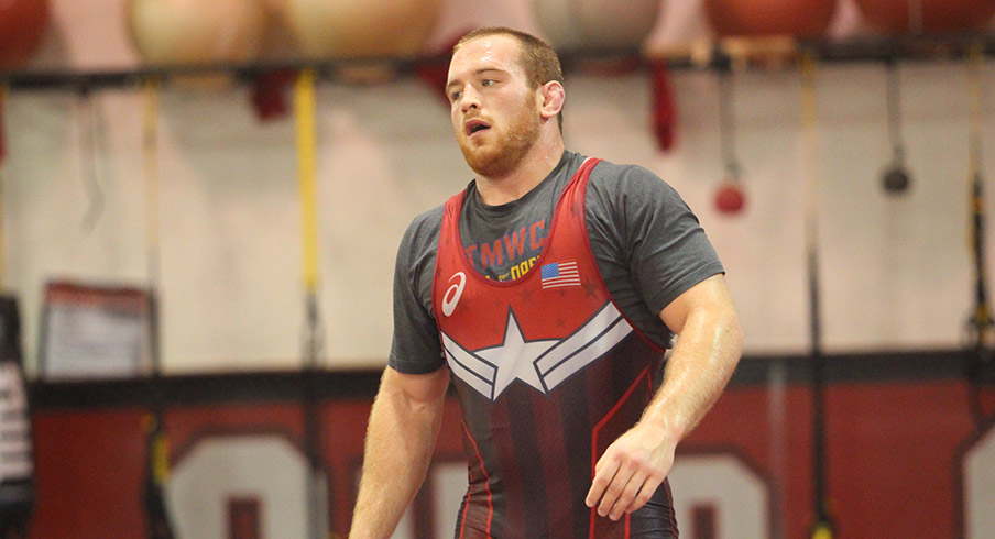 Kyle Snyder training for the Olympics in Columbus.