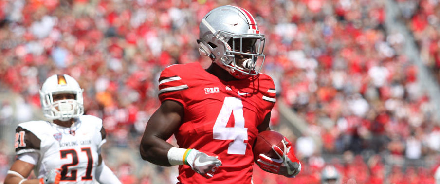 Ohio State's Curtis Samuel scores a touchdown earlier this season.