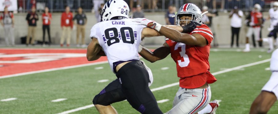 Austin Carr lit up Damon Arnette and the OSU secondary with eight catches for 158 yards.
