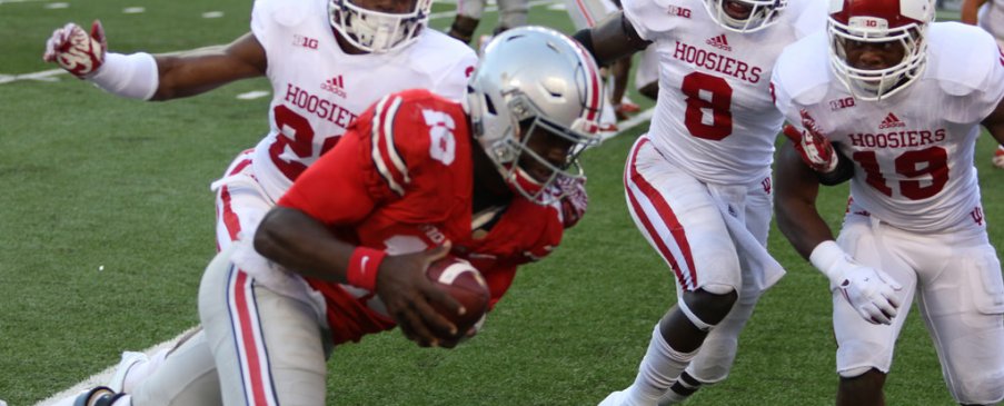 With 200+ yards of total offense versus Wisconsin, J.T. Barrett will move to within one game of Braxton Miller's school record of 22 such outings.