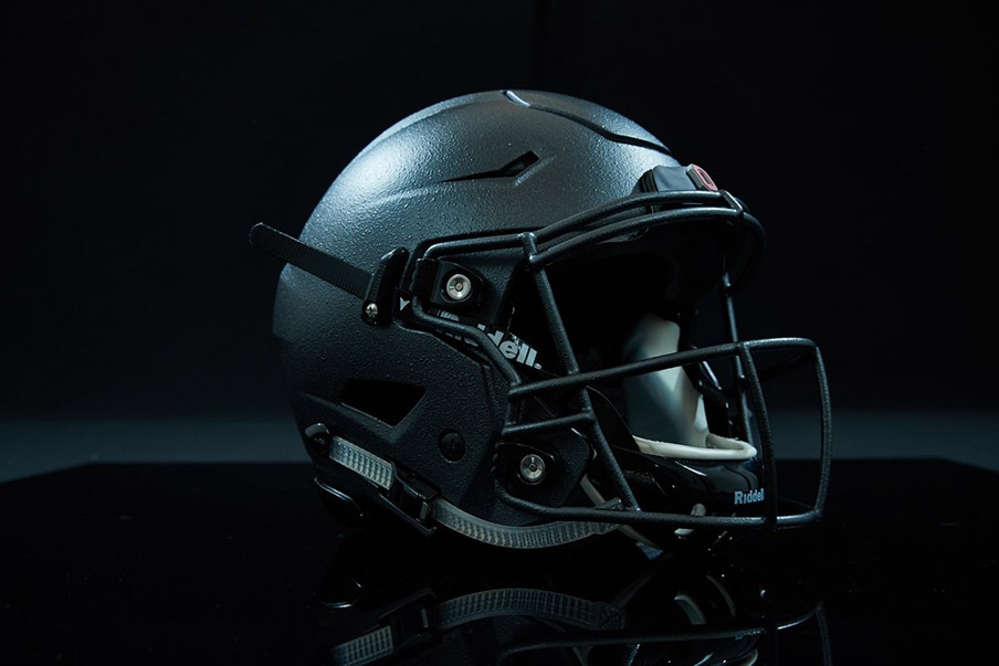 Ohio State's cannon ball helmets as part of the 1916 tribute uniform