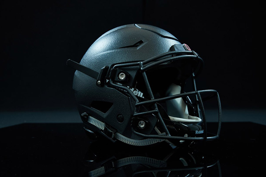 Ohio State's cannon ball helmets as part of the 1916 tribute uniform Ohio State's cannon ball helmets as part of the 1916 tribute uniform