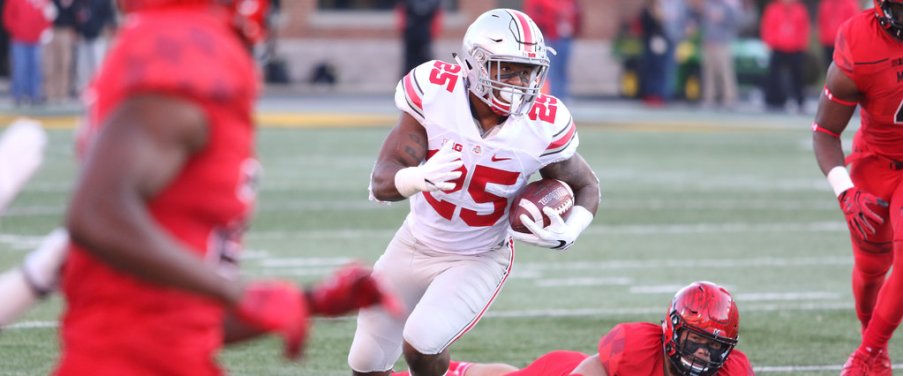 Mike Weber and the rest of the Buckeye skill guys enjoyed success on 1st down behind the Slobs.