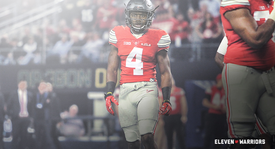 A mockup of the uniforms Ohio State will wear against Michigan Saturday.