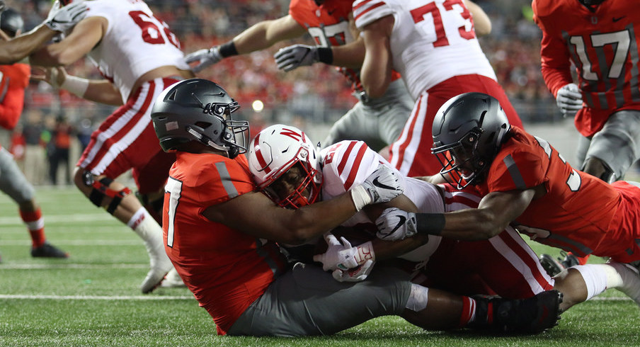 Ohio State DT Michael Hill makes a play. 