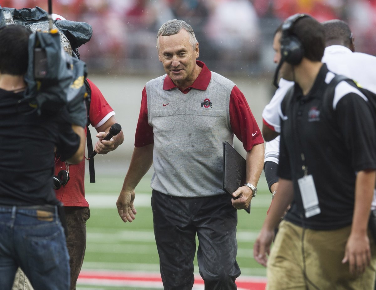 jim tressel being honored for entry into OSU's athletics hall of fame