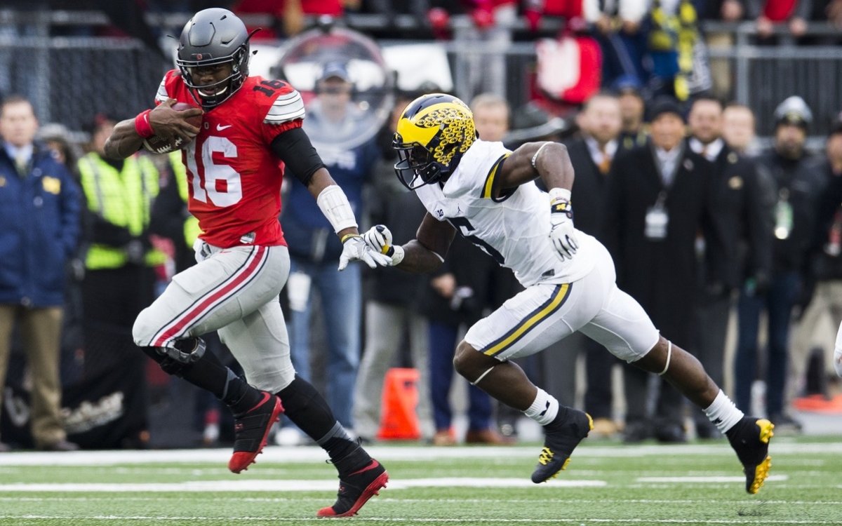 Jabrill Peppers cannot catch J.T. Barrett