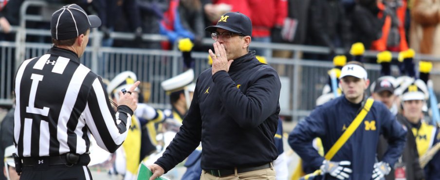 Harbaugh: Crying to a ref or preparing to eat a booger? Or maybe both?