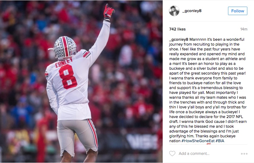 Gareon Conley is turning pro Gareon Conley is turning pro