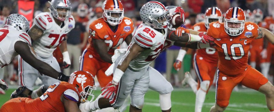 Mike Weber fumbled twice in five carries against Clemson.