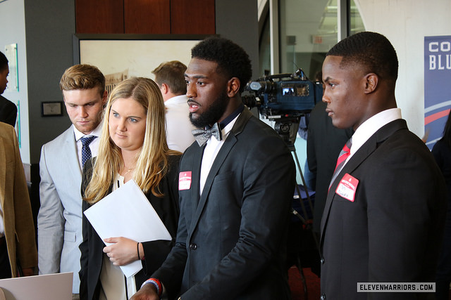 Tate Martell, Parris Campbell, Terry McLaurin at OSU Job Fair