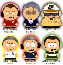 Big Ten Coaches as South Park Characters