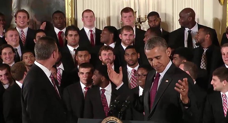 Joey Bosa and President Barack Obama share a ¯\_(ツ)_/¯