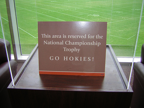 Virginia Tech Removes Empty Trophy Case