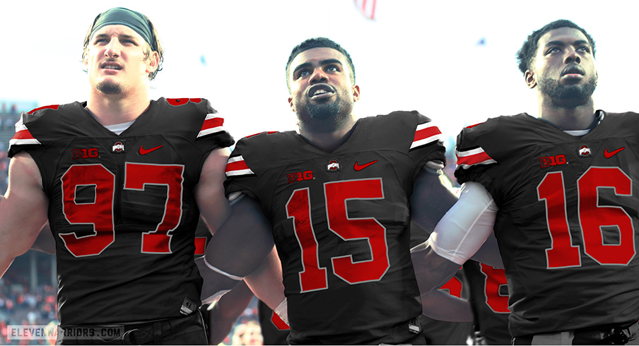 black and red ohio state jersey