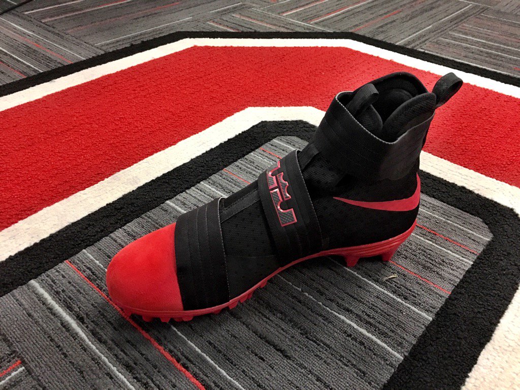 Ohio State Football Reveals Black and Scarlet LeBron Cleats Ahead of Battle  With Michigan in The Game on Saturday