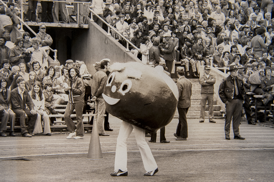 Brutus Buckeye, 1976 / The Ohio State University Archives.