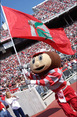 Brutus Buckeye, 2001 / The Ohio State University Archives.