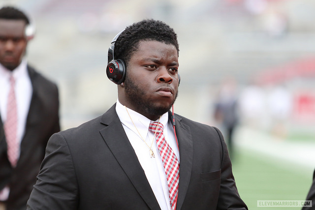 Robert Landers enters Ohio Stadium for the Northwestern game in 2016.