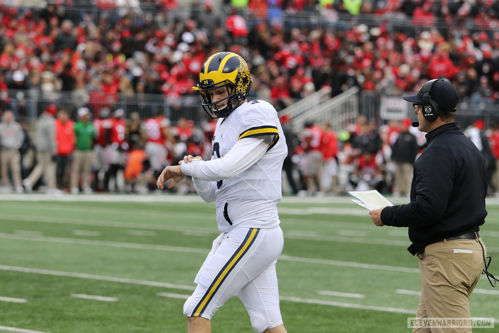 Wilton Speight was Michigan's starting quarterback for last year's game at Ohio State.