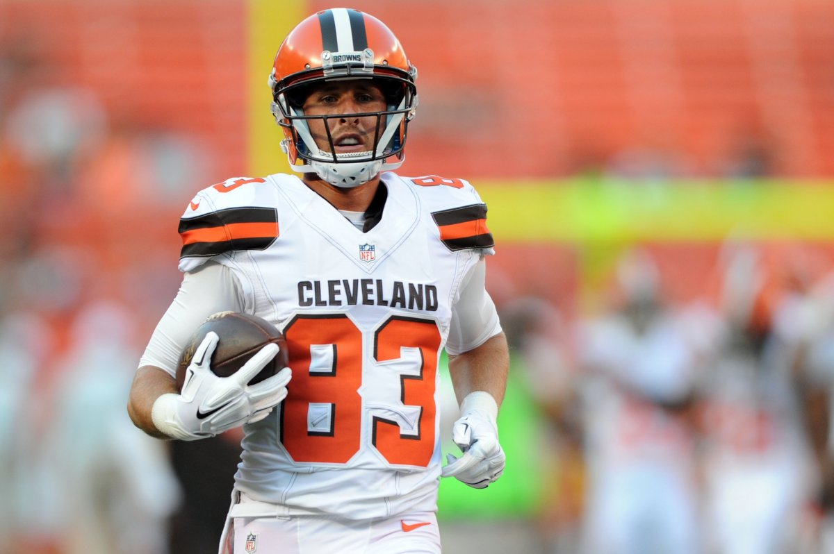 After six seasons with the Miami Dolphins, Brian Hartline finished his NFL career with the Cleveland Browns in 2015. After six seasons with the Miami Dolphins, Brian Hartline finished his NFL career with the Cleveland Browns in 2015.