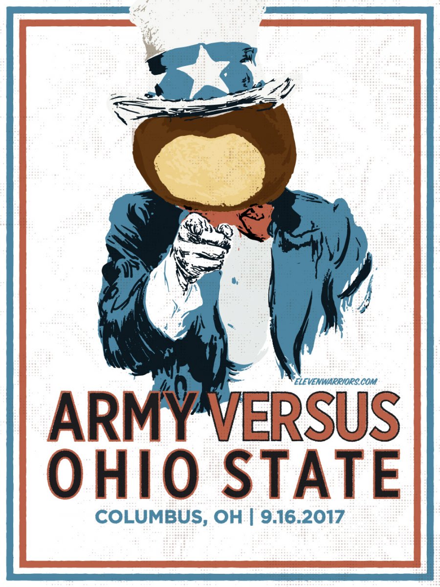 Brutus hits the recruiting trail in this week's game poster