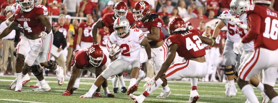 J.K. Dobbins stole the show with a big performance against Indiana. J.K. Dobbins stole the show with a big performance against Indiana.