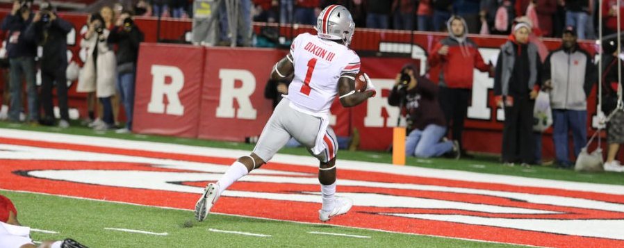 Johnnie Dixon had a career-night with 115 yards and a pair of scores against Rutgers.