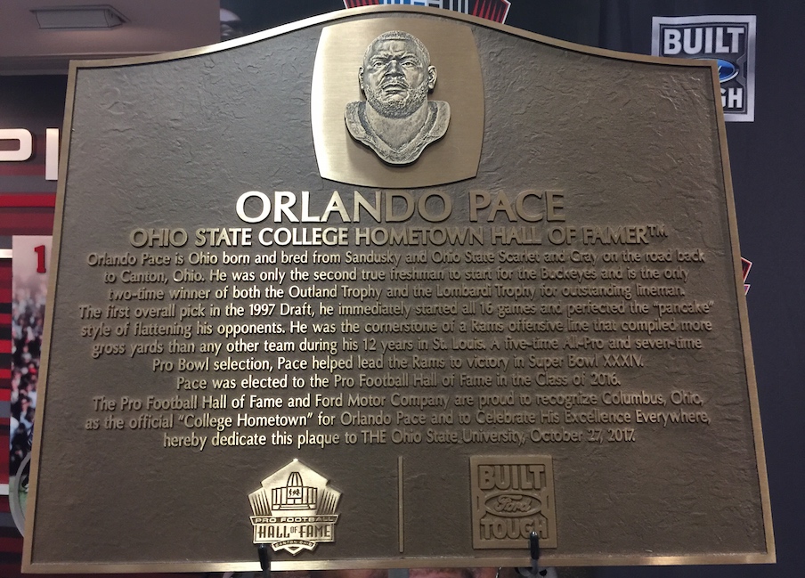 Orlando Pace's plaque