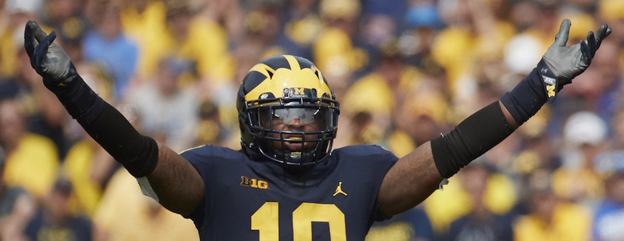 Michigan linebacker Devin Bush (10)