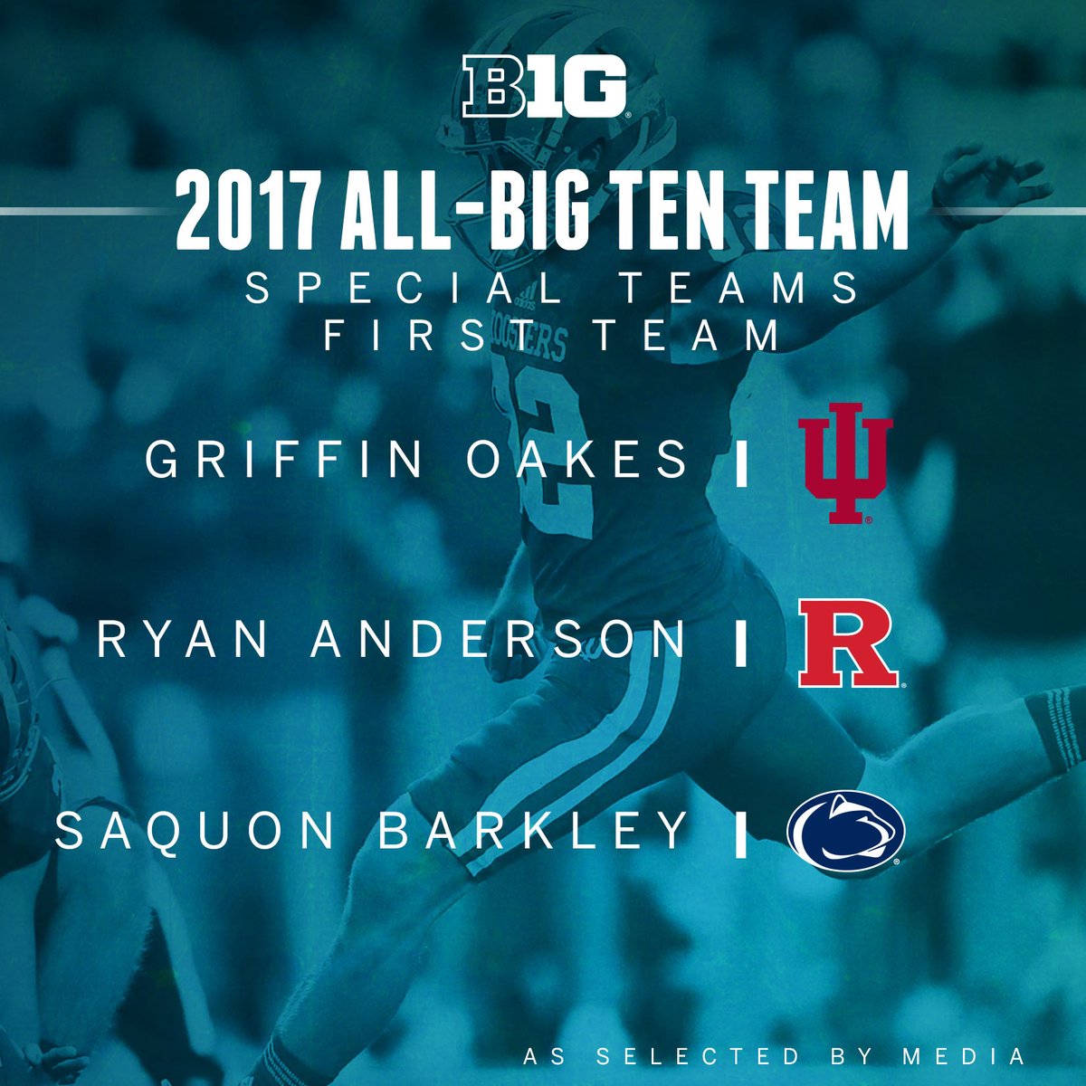 All-Big Ten Special Teams First Team, as selected by media