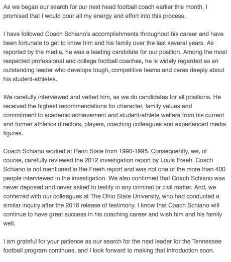 John Currie Statement