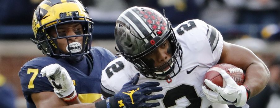 J.K. Dobbins went for 101 rushing yards in his first trip to Ann Arbor. (Photo: Winslow Townson-USA TODAY Sports)