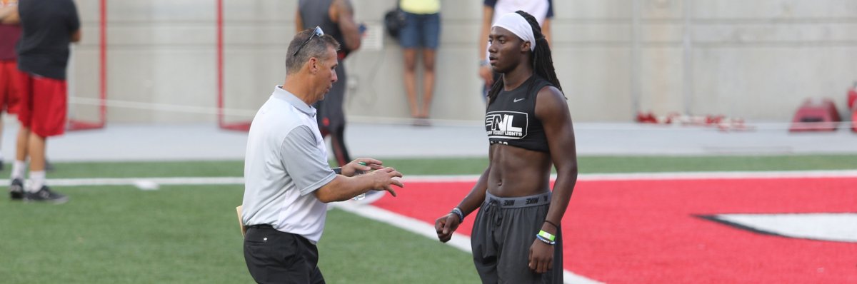 Urban Meyer and Emory Jones days before his commitment.