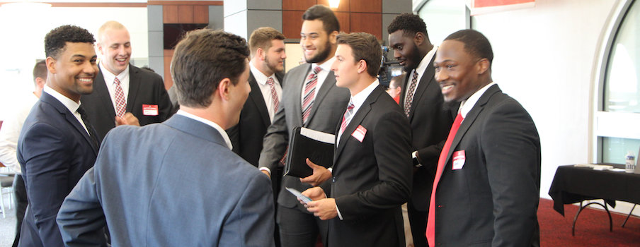 Patriots scouts talk to the Buckeyes