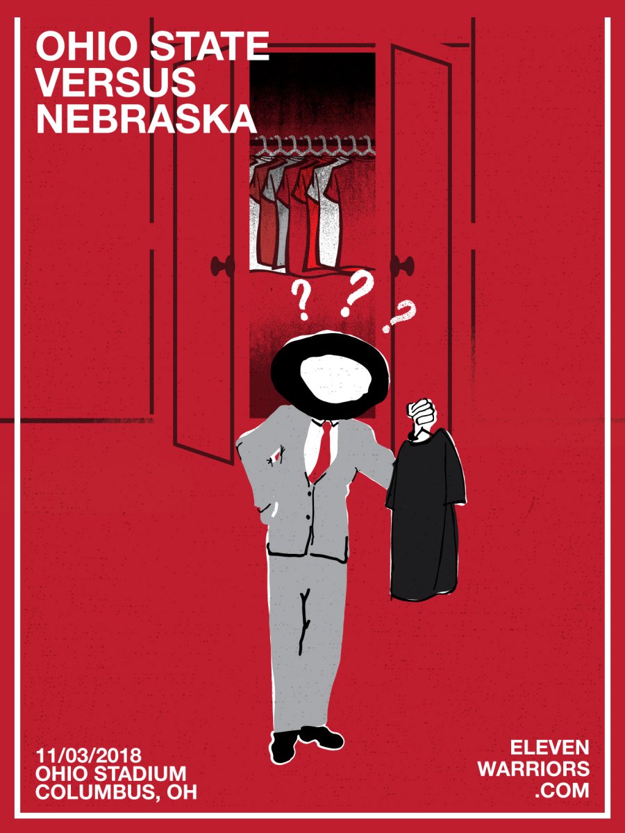 Brutus goes digging in his closet in this week's game poster. 