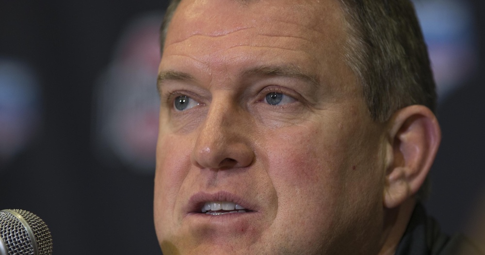 Dec 27, 2016; Scottsdale, AZ, USA; Ohio State Buckeyes offensive coordinator Ed Warinner at a press conference in preparation for the 2016 Fiesta Bowl. Mandatory Credit: Mark Henle/The Arizona Republic via USA TODAY Sports