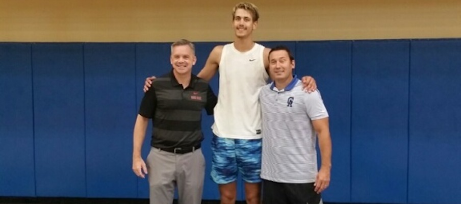 Chris Holtmann, Zach Loveday and Gary Harrison