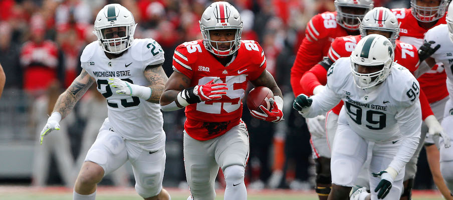 Mike Weber vs. Michigan State in 2017