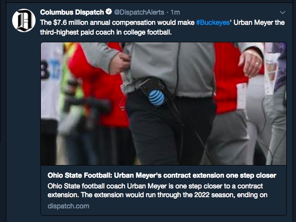 Urban Meyer's crotch.