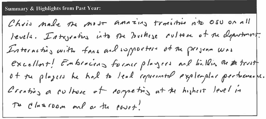 Gene Smith's summary of Chris Holtmann's first year as head coach